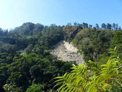 construction work of the Agua Zarca dam